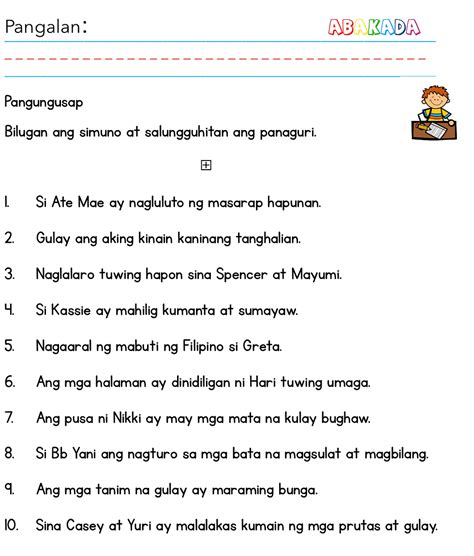 Pangungusap Worksheets (Part 5) .